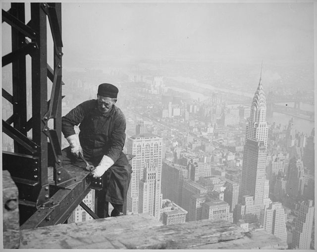 Empire State Building construction worker, 1930